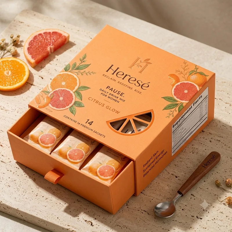 Pause Citrus Glow box and daily sachets